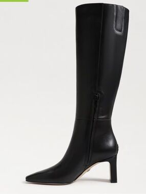 Sam Edelman wide calf  leather  Sylvia black-boot